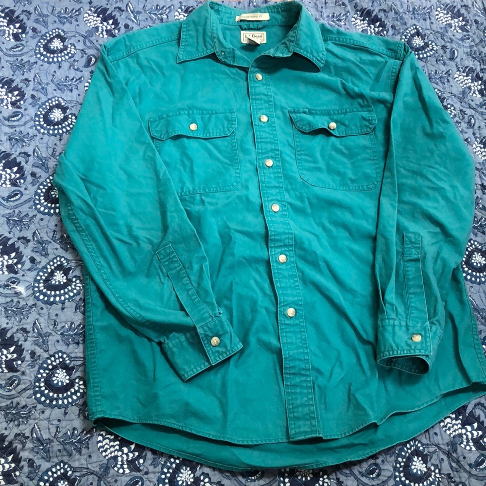 Teal long sleeve button down